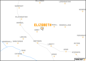 map of Elizabeth