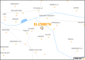 map of Elizabeth