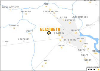 map of Elizabeth