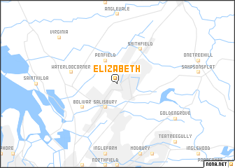 map of Elizabeth