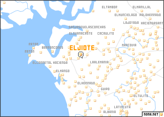 map of El Jiote