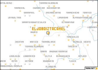 map of El Jobo Iztacamel