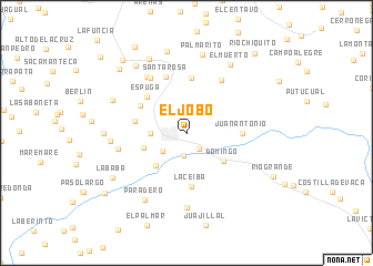 map of El Jobo