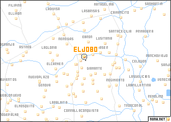 map of El Jobo