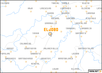 map of El Jobo