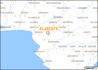 map of El Jocote