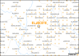 map of El Jocote