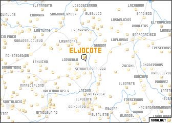 map of El Jocote