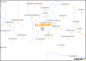 map of El Jordán