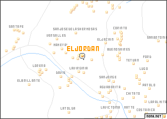 map of El Jordán