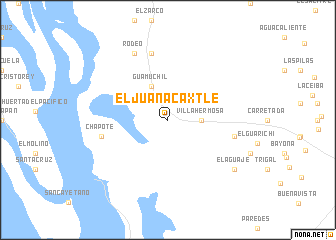 map of El Juanacaxtle