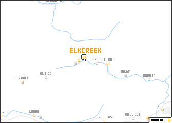 map of Elk Creek