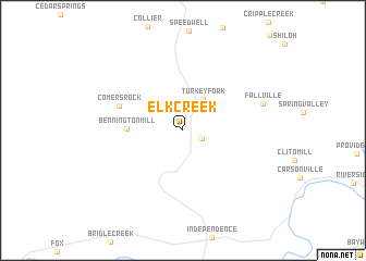 map of Elk Creek