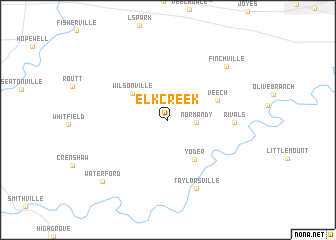 map of Elk Creek