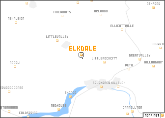 map of Elkdale