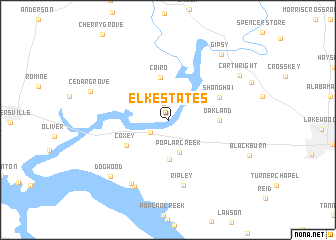 map of Elk Estates