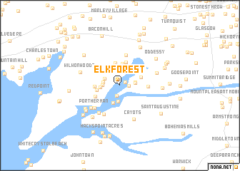 map of Elk Forest