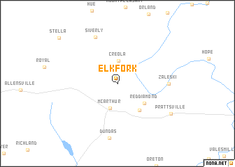 map of Elk Fork