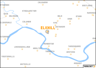 map of Elk Hill