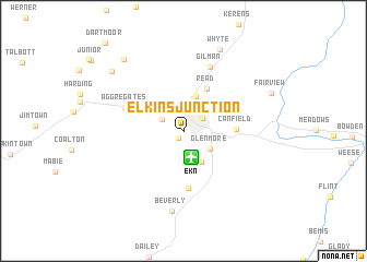map of Elkins Junction