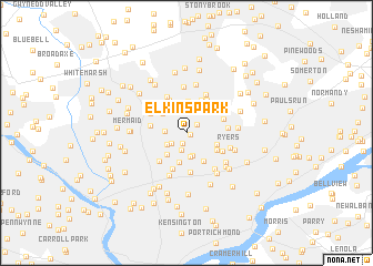 map of Elkins Park