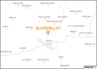 map of Elkin Valley