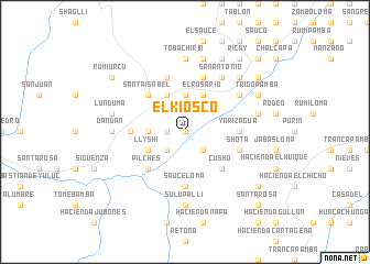 map of El Kiosco