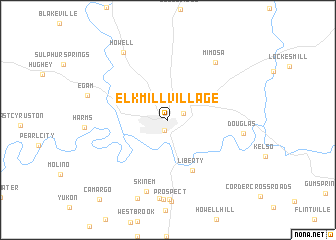 map of Elk Mill Village
