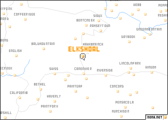 map of Elk Shoal