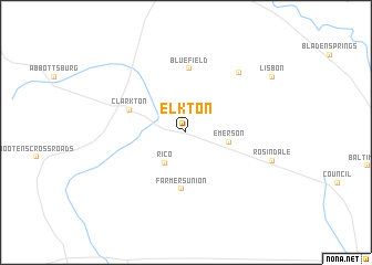 map of Elkton