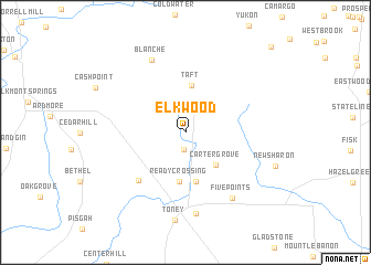 map of Elkwood