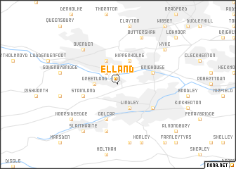 map of Elland