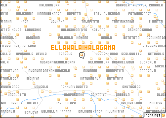 map of Ellawala Ihalagama