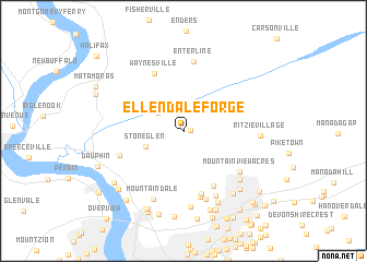 map of Ellendale Forge