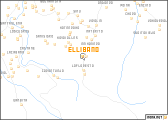 map of El Líbano