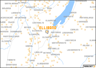 map of El Líbano