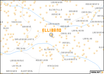 map of El Líbano