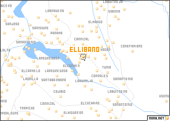 map of El Líbano