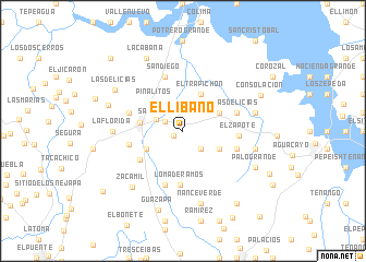 map of El Líbano