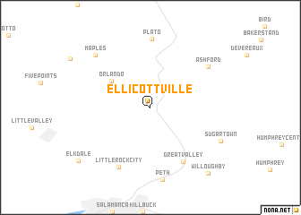 map of Ellicottville