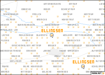 map of Ellingsen