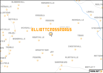 map of Elliott Crossroads