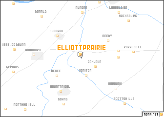 map of Elliott Prairie