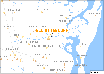 map of Elliotts Bluff