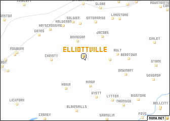 map of Elliottville