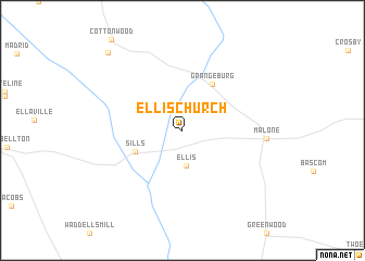 map of Ellis Church