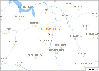 map of Ellis Mills