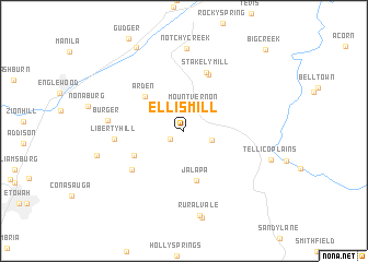 map of Ellis Mill