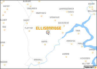 map of Ellison Ridge