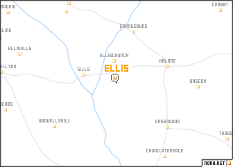 map of Ellis